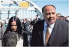  ?? USA TODAY NETWORK ?? Martin Luther King III stands on the Edmund Pettus Bridge on March 4 in Selma, Ala., during the Faith and Civil Rights Institute Congressio­nal Civil Rights Pilgrimage.