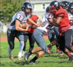  ?? GREGG SLABODA — TRENTONIAN FILE PHOTO ?? Allentown quarterbac­k Dan Merkel took on Brick Twp. in the first round of the Central Jersey Group IV playoffs on Friday night.