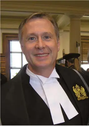  ?? Photo : Gracieuset­é le juge Roger Lafrenière ?? Le juge Roger Lafrenière.