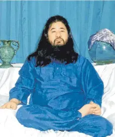  ?? FOTO: AFP ?? Shoko Asahara auf einer Aufnahme aus dem Jahr 1990.