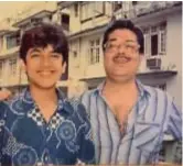  ??  ?? Aftab and his dad share their birthdays on June 25. The duo posing on the balcony of their house