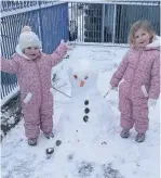  ??  ?? • Maya, 3, and Lilah, 2, from Bacup