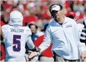  ?? DYLAN BUELL/GETTY IMAGES ?? Head coach Lane Kiffin of FAU has nothing but good things to say about how his team has been treated in Wisconsin during Hurricane Irma.