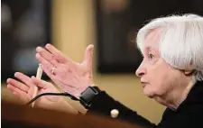  ?? Drew Angerer/Tribune News Service ?? Treasury Secretary Janet Yellen described rising interest rates as the core problem for failed Silicon Valley Bank.