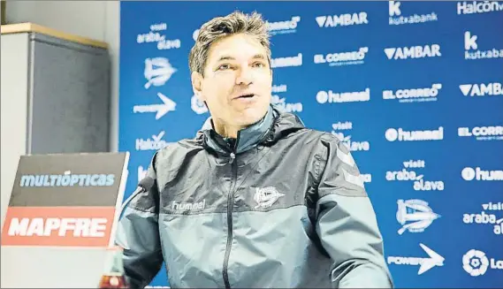  ?? FOTO: ALAVÉS ?? Mauricio Pellegrino, técnico del Alavés, no descarta dar la sorpresa y ganar al Barça en la final de la Copa del Rey pese a la diferencia de potencial entre ambos equipos