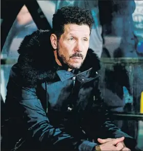  ?? FOTO: EFE ?? Diego Simeone, en el banquillo del Jan Breydel de Brujas