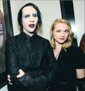  ?? JOHN SHEARER / GETTY ?? Estuvo prometida con el cantante Marilyn Manson