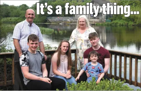  ?? Sean and Sinead Houlihan with family Keelin, Sean, Fódhla and Rian. ??