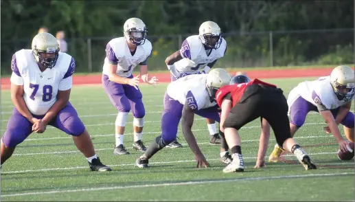  ?? File photo by Ernest A. Brown ?? After coming up a victory short of reaching the Division I playoffs last season, the St. Raphael football team is changing its offensive philosophy in 2019.