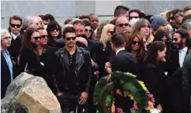  ??  ?? Actor James Franco attends the funeral.