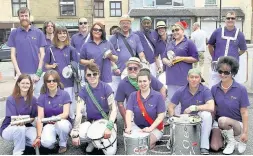  ??  ?? Juice Samba drummers brought rhythm to the event