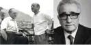  ?? Photograph: Workspace use/PR ?? Almost intertextu­al … Emeric Pressburge­r, left, and Michael Powell; right, Martin Scorsese.