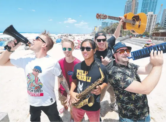  ?? Picture: Richard Gosling ?? Electrik Lemonade are expected to perform well at the 2018 Gold Coast Music Awards on Surfers Paradise beach on May 3.