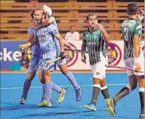  ?? HOCKEY INDIA PHOTO ?? India came back from 1-2 down to beat Pakistan 3-2 in an Asian Champions Trophy hockey round robin clash in Kuantan, Malaysia, on Sunday.