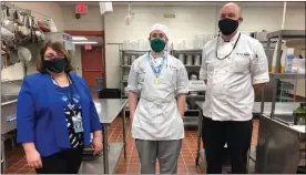  ?? SUBMITTED PHOTO ?? Dr. Cathleen Plesnarski, Ben Hoffman, and Charlie Zachmann, Culinary Instructor