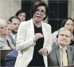  ?? SEAN KILPATRICK / THE CANADIAN PRESS FILES ?? NDP MP Niki Ashton quoted from the song Irreplacea­ble, but then deleted it after a complaint by an activist group.
