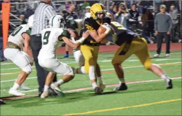  ?? DEBBY HIGH/FOR DIGITAL FIRST MEDIA ?? West’s Garrett Hitchens scored a touchdown Friday night against Pennridge.