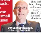  ??  ?? CONCERNED Hospitalit­y Ulster chief Colin Neill