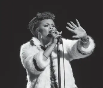  ?? ANDREW RENNEISEN/GETTY IMAGES ?? Andra Day, whose music is influenced by everything from soul to blues to pop, plays the Mod Club on Thursday.