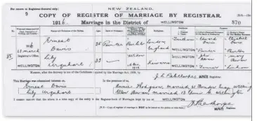  ??  ?? Is this the same Ernest Davis, marrying bigamously in New Zealand in March 1916?