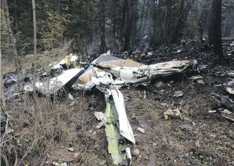  ?? POSTMEDIA ?? Former Premier Jim Prentice and three other men died when their Cessna Citation crashed near Kelowna in 2016. The plane did not have a black-box flight recording system.