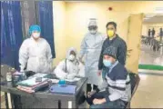  ?? HT PHOTO ?? The ITBP’S coronaviru­s camp in Chhawla, Delhi. So far, n laboratori­es of the Indian Council of Medical Research have tested 454 samples, of which 451 tested negative for the disease.