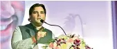  ?? — DC ?? Varun Gandhi speaking at his book release function in Hyderabad on Tuesday.