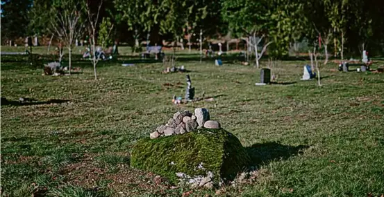  ?? GRANT HINDSLEY/NEW YORK TIMES/FILE ?? A green burial plot at Woodlawn Cemetery in Snohomish, Wash., in 2019, the year the state legalized human composting.