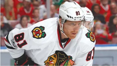 ?? | JOEL AUERBACH/ AP ?? The Blackhawks lost a critical presence with the news that Marian Hossa will miss the 2017- 18 season.