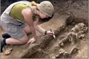  ??  ?? ‘TRAUMATIC’: University students have been warned that digging up remains can be disturbing