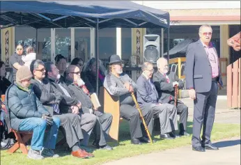  ?? Whakaahua / Dean Taylor ?? Making the opening mihi at Pu¯ rekireki Marae was Gilbert Paki, whose ancestors come from Kawhia.