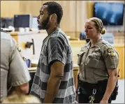  ?? RICARDO B. BRAZZIELL / AMERICAN-STATESMAN ?? Kendrex White leaves Judge Tamara Needles’ courtroom Wednesday. Needles ruled Thursday that White, accused of stabbing four students, one fatally, must be evaluated by a second doctor.