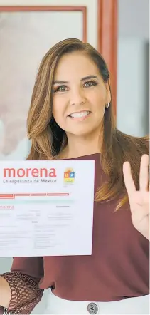  ?? /CORTESÍA @MARALEZAMA ?? Lezama busca la reelección como presidenta municipal de Cancún