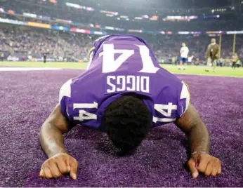  ?? JAMIE SQUIRE/GETTY IMAGES ?? It took a miracle for Stefon Diggs and the Vikings to reach the final four. It might take another miracle, and defence, for anyone to beat New England the rest of the way.