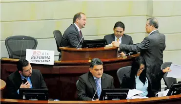  ?? JHONNY HOYOS ?? Aspecto del debate de la Ley de Crecimient­o Económico en la plenaria del Senado de este miércoles.