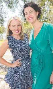  ??  ?? NP Currumbin candidate Laura Gerber (left) and party leader Deb Frecklingt­on and Labor’s Kate Jones and Kaylee Campradt (right).