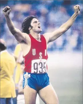  ?? Tony Duffy
Allspor t/Getty Images ?? JENNER exults at the 1976 Summer Olympics, where the athlete won the decathlon. Now, Caitlyn Jenner has taken a dramatic step in a gender transition.