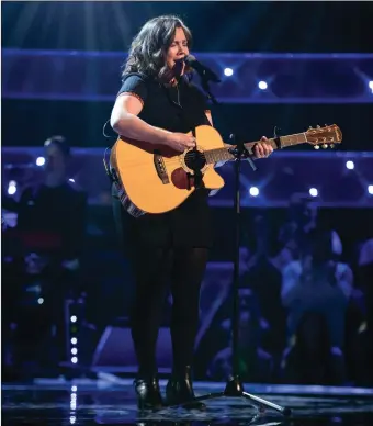  ?? Of ITV. Photos courtesy ?? Despite admitting The Voice UK blind audition was “the most nerve racking thing I have ever done” Elly O’Keeffe brought the house down with three of the judges vying to be be her mentor.