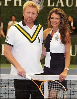  ?? ?? MENTALLY TOUGH: Boris Becker with Annabel Croft in 2010