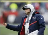  ?? CHARLES KRUPA - THE ASSOCIATED PRESS ?? FILE - In this Dec. 31, 2017, file photo, New England Patriots offensive coordinato­r Josh McDaniels watches from the sideline during the first half of the team’s game against the New York Jets in Foxborough, Mass.