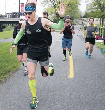  ?? ALLEN MCINNIS ?? Patrick Charlebois’s Canadian Marathon Challenge is taking him from St. John’s to Vancouver.