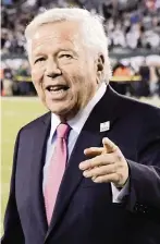  ?? BILL KOSTROUN AP, file 2019 ?? New England Patriots owner Robert Kraft had been accused of solicitati­on of prostituti­on.