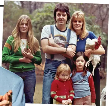  ?? ?? Family man: Paul with wife Linda and daughters (from left) Heather, Stella and Mary in Sussex in 1976