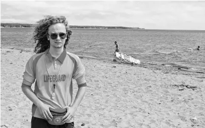  ?? CHRIS CONNORS • CAPE BRETON POST ?? Teens have already begun jumping off the new bridge in Mira Gut, much to the chagrin of the lifeguards who patrol the nearby beach. “It didn’t take long for people to climb up there and start to jumping off and having endeavours that we do not approve of and definitely advise against. But there’s definitely been a few already and thankfully no injuries,” said Bennett MacIntyre, a member of the Nova Scotia Lifeguard Service.