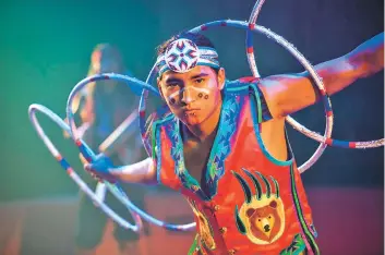  ?? COURTESY SILVER DOLLAR CITY ATTRACTION­S ?? Nakotah LaRance was a world championsh­ip hoop dancer whose artistry and looks magnetized crowds and led to an acting career and a three-year stint with Cirque du Soleil.