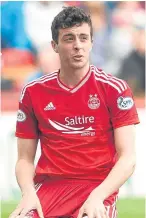  ?? Pictures: ?? Top: Joe Shaughness­y with Graeme Cummins at training yesterday ahead of today’s Pittodrie clash; far left: Richard Foster is dejected as the Dons celebrate a goal in their 2-1 win at McDiarmid Park two weeks ago; left: Chris Kane celebrates his winner...