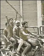  ?? HIMANSHU VYAS/HT ?? Protestors during the Bharat Bandh, Jaipur, Rajasthan, April 2