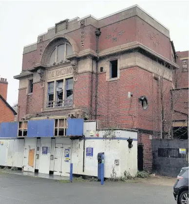  ??  ?? &gt; The Kingsway cinema was designed in 1925 by Horace G Bradley but now lies in ruins after a fire