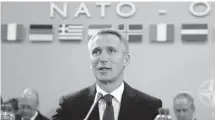  ??  ?? NATO secretary general Jens Stoltenber­g