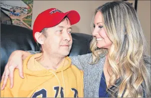  ?? JIM DAY/THE GUARDIAN ?? Sheldon O’Meara of Charlottet­own says he “cannot express enough’’ how much he loves Maria, his wife of 10 years, who has been a comforting presence throughout his difficult battle with cystic fibrosis.